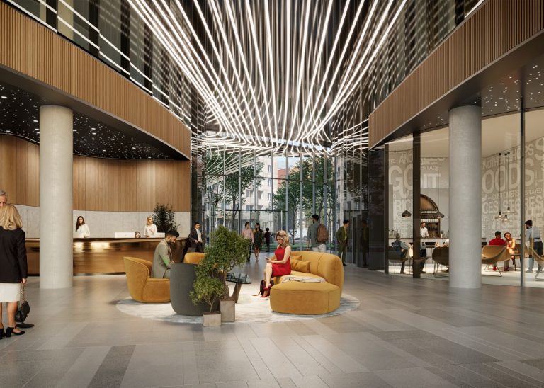 Interiér lobby v budove Pribinova 1